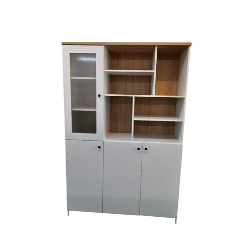 BS-1238-SOWH 4FT BOOKSHELF-SONOMA OAK+WHITE BS-1238-SOWH 4FT BOOKSHELF-SONOMA OAK+WHITE